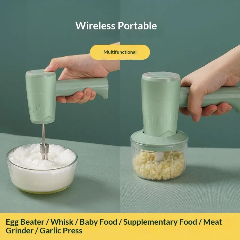 Electric Mini Hand Mixer - Fully Automatic Small Kitchen Whisk Multifunctional Baking Tool for Cream Whipping Egg Beating