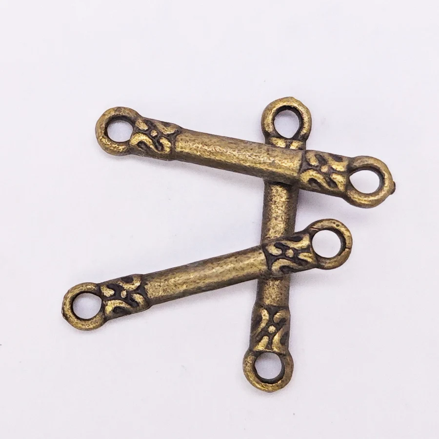 GraceAngie 38384 postarzane brązu w stylu Vintage Alloy Stick wisiorek złącze akcesoria zawieszki charmsy moda akcesoria do biżuterii 40 sztuk