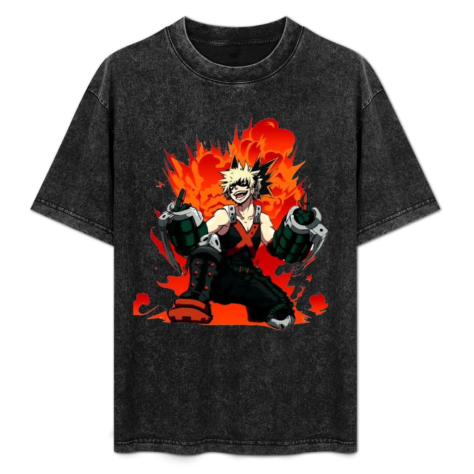 

Bakugo Katsuki mha T-Shirt Anti-Fade Casual Tee Shirt