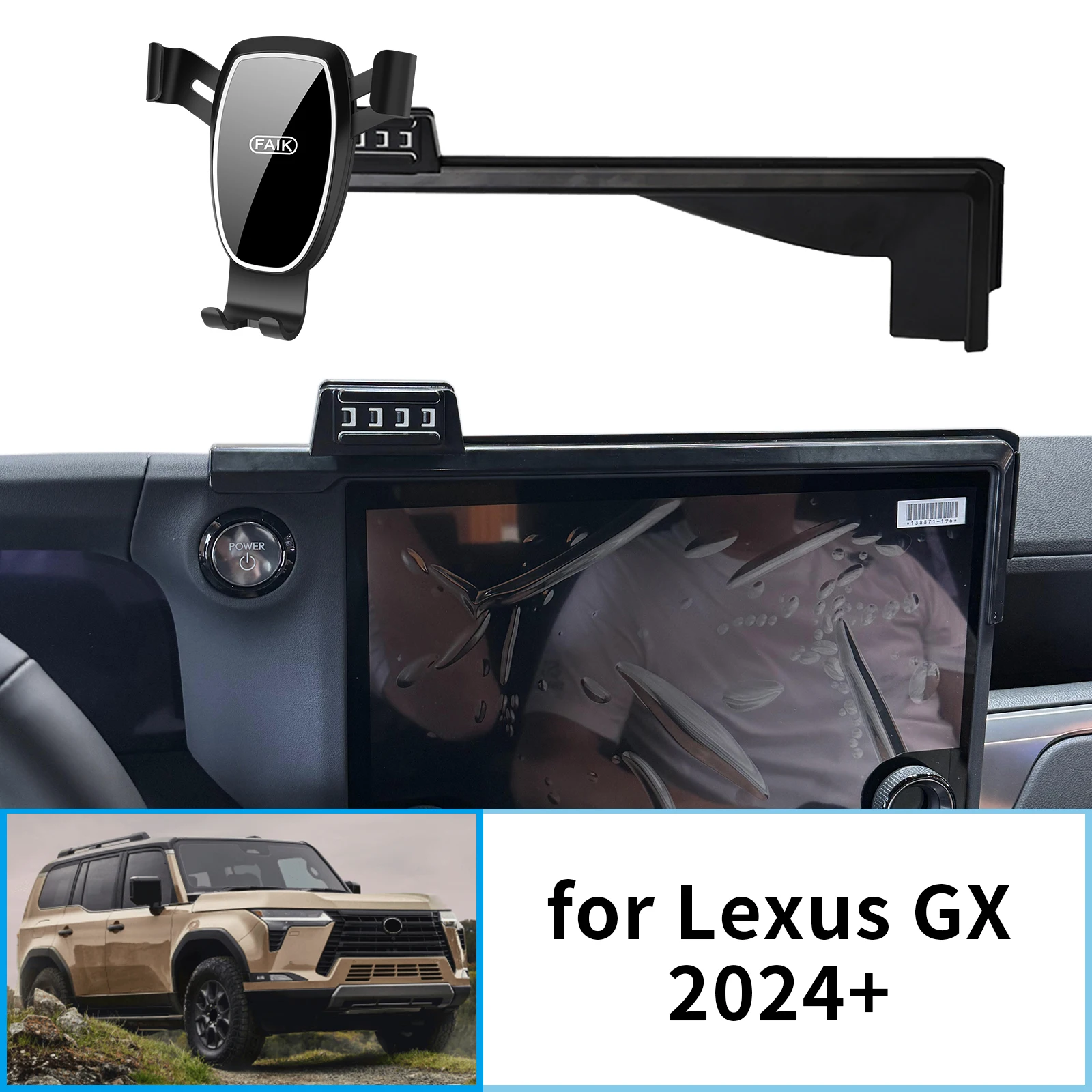 for Lexus GX 2024 2025 550 550h GX550 GPS Bracket Navigation Stand Auto Accessories