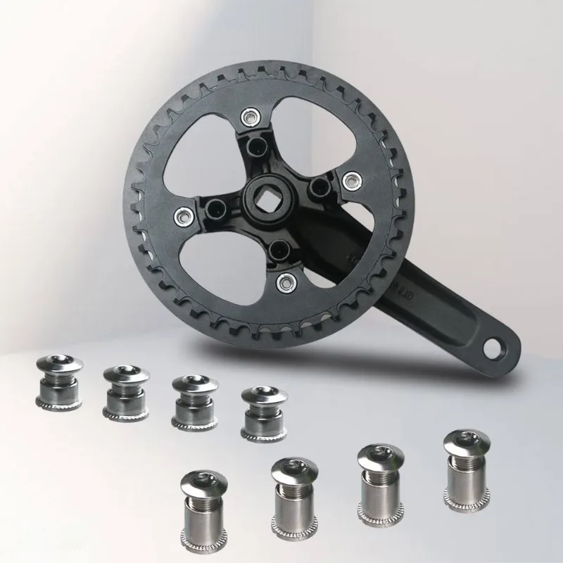 5/10 Pack Stainless Steel Chainring Screws Bolts for Single/Double/Triple Chainrings Mountain Bike Bicycle Disc Fixing Screw
