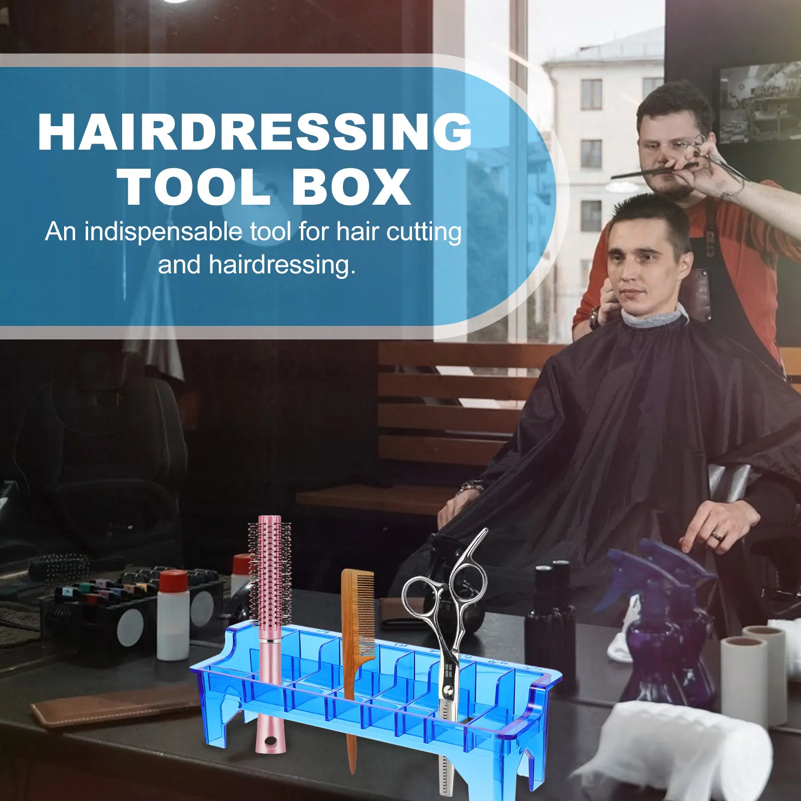 1Pcs Clipper Comb Organizer Plastic Storage Box Hair Clipper Blade Holder Easy Clean Waterproof Hairdressing Salon Barber Tool