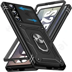 Case For Samsung Galaxy S25 S24 Ultra Plus FE A55 A35 A56 A36 5G Full Cover Heavy Duty with Camera 360 Degree Kickstand Cover