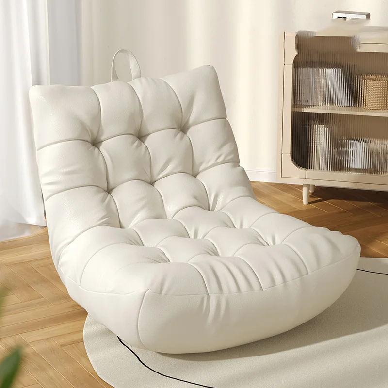 Canapé blanc moderne et relaxant pour 1 personne, meuble de salon, style minimaliste et élégant