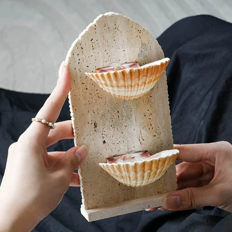 Creative Seashell Jewelry Storage Display Stand Conch Ring Earring Necklace Organizer Desktop Home Decor Ornament
