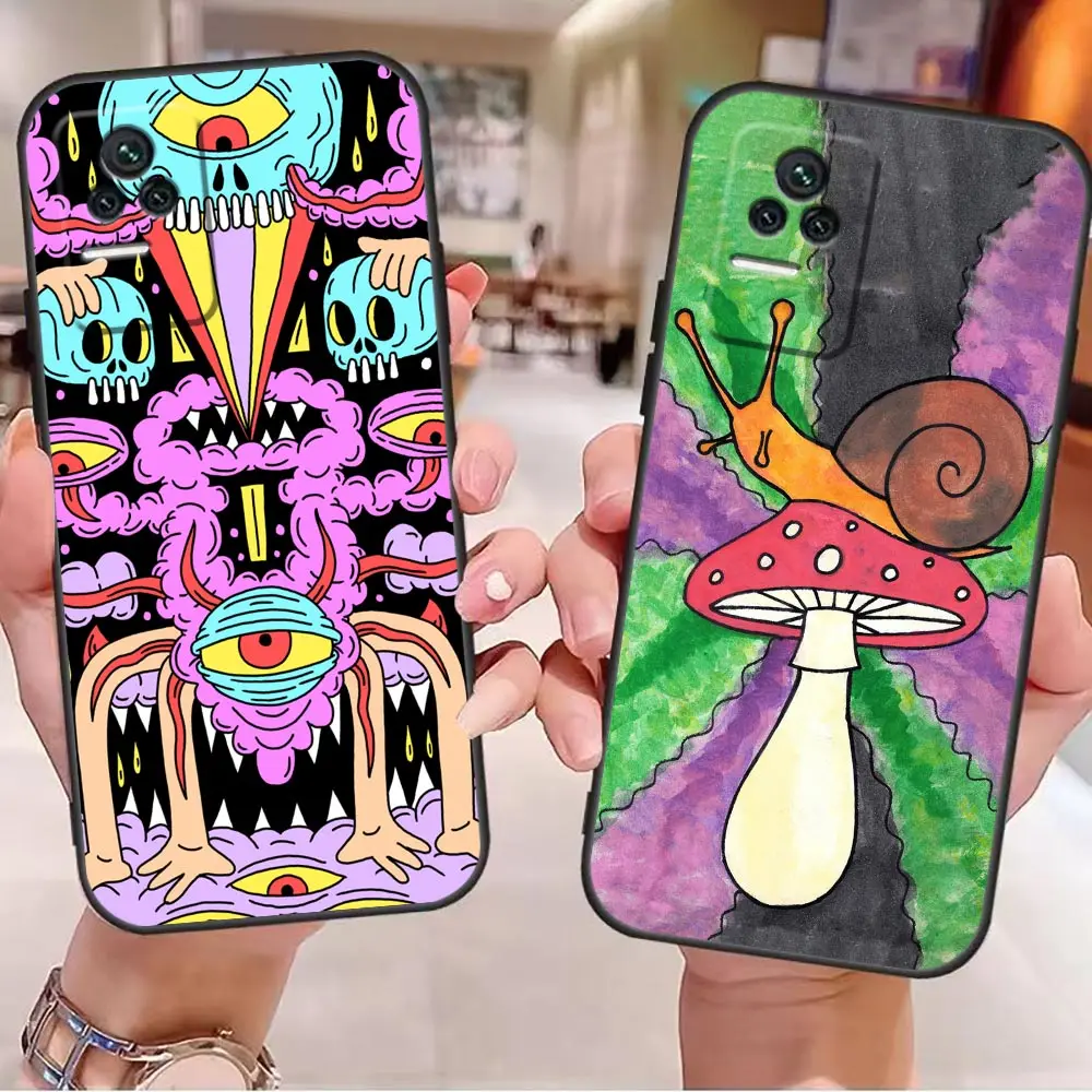 

Colourful Psychedelic Trippy Art Case For Redmi K60 K50 K40 Gaming K30 K20 12C 10 10C 9T 9C 9A 9 8A 8 7A 7 Pro Plus Case Funda