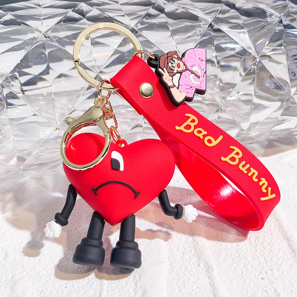 Bad Bunny Keychain Bad Bunny Soft Glue Pendant Cute Delicate Pvc Personality Small Pendant