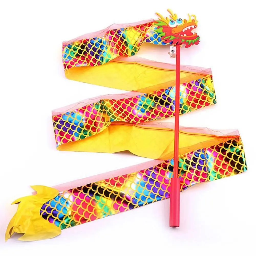 

Высокое качество 1/2 метра танцевальная полосатая лента красочная мультистиль тренажерный зал Dragon Dance фонарь лента светящаяся лента дракона