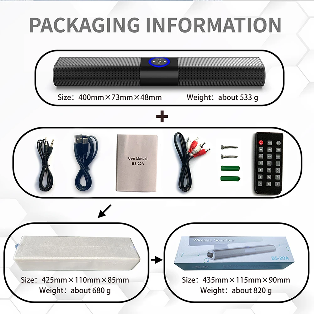 컴퓨터 스피커 바 스테레오 사운드 서브우퍼, 블루투스 호환 스피커, 노트북 PC 음악 플레이어, 유선 라우드 스피커