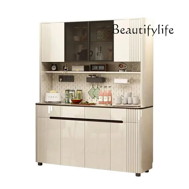 

Light luxury dining side cabinet integrated against the wall tea cabinet modern simple multi-functional storage designer