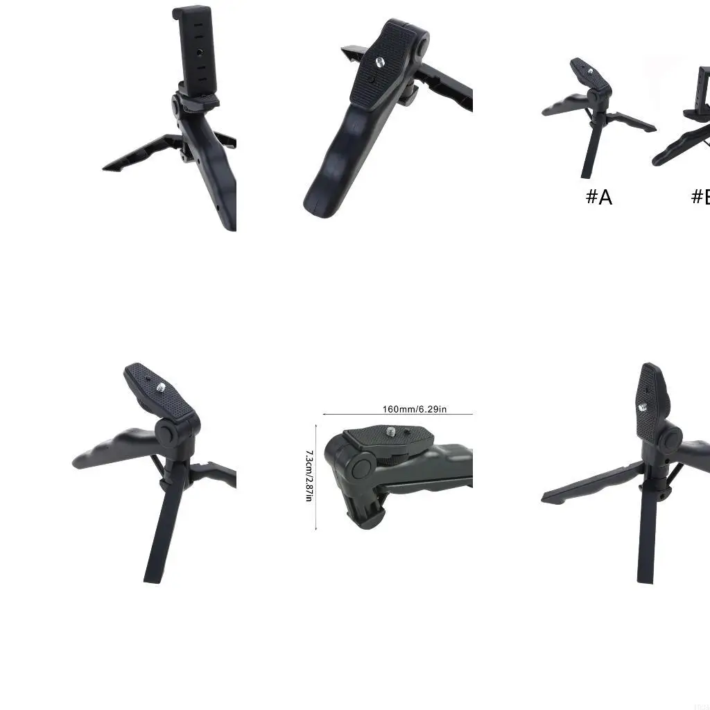 193A Desk Tripod for Camera and Phone Phone Holder Action Camera Adapter Stable Grip Portable Table Tripod Desktop Mount