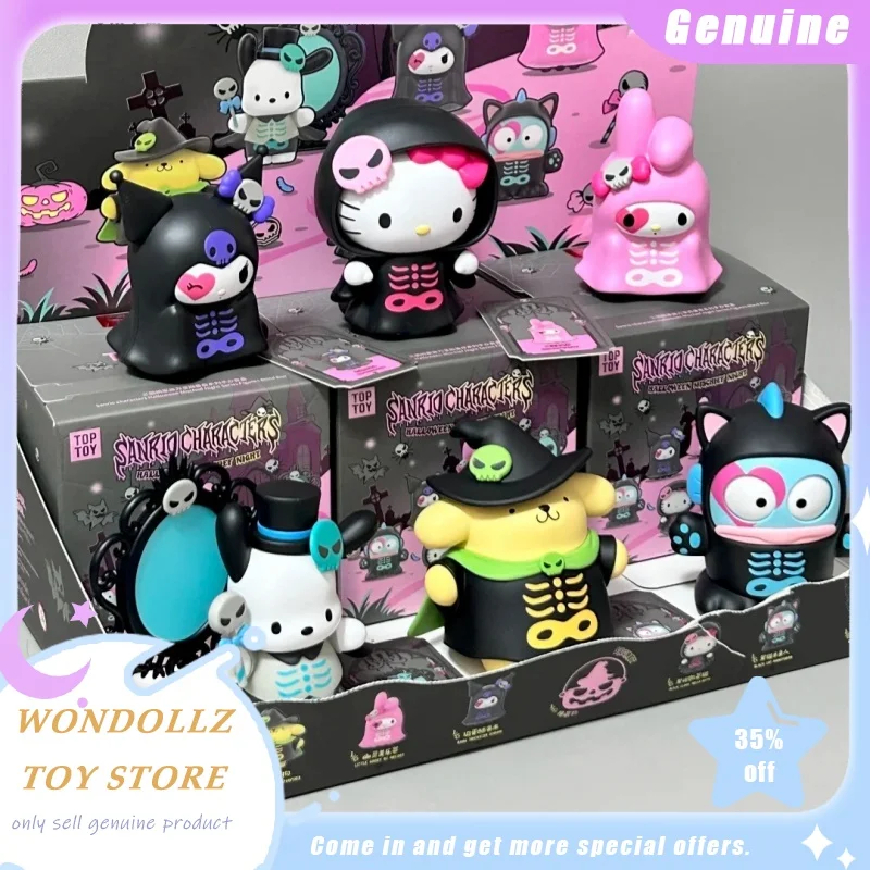 

Новая натуральная Kuromi Хэллоуин Mischief Night Series слепая коробка Kawaii аниме фигурка мелодия Cinnamoroll Kitty орнамент подарок для девочек