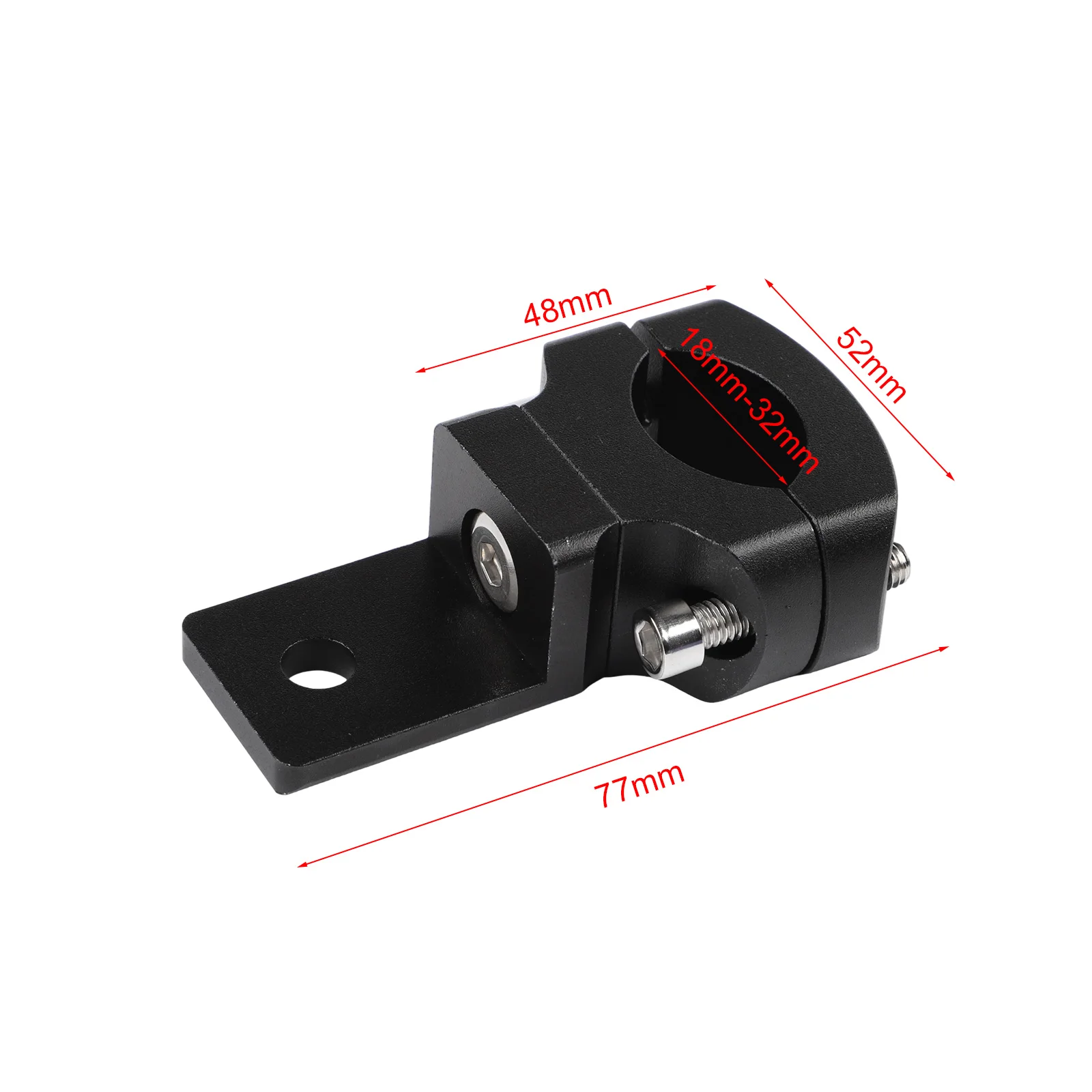 Aluminum Alloy Clamp LED Auxiliary Light Bracket User-friendly Design for weather-resistant Material 360 Degree Rotation