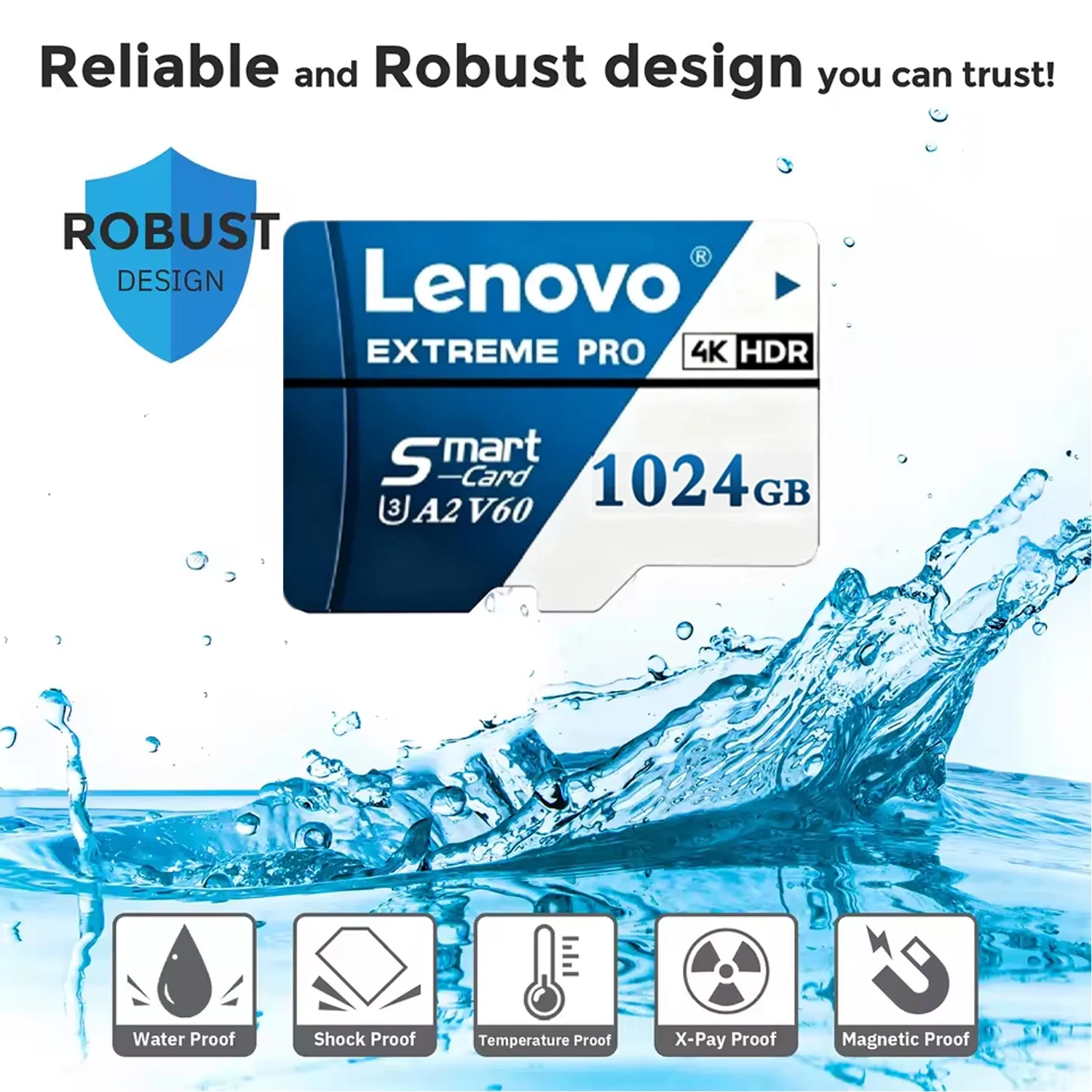 Lenovo SD Card 128GB 256GB 512GB High Speed Micro SD Card V60 U3 TF Flash Cards Memory Card For Insta360 DJI Drone - view 5
