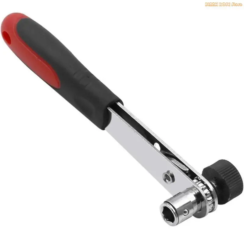 K1AE Double Sided Ratchet Wrench 1/4Inch Socket Screwdriver Wrench Hand Tool for Everyday Maintenance and Mechanical Tasks