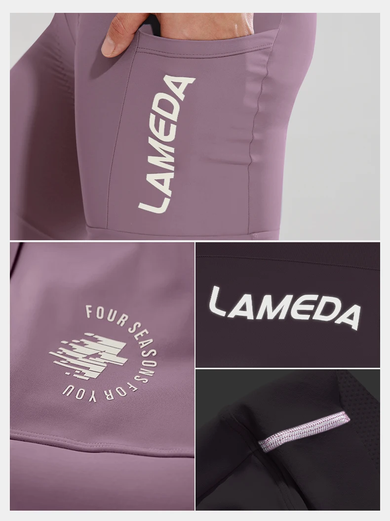LAMEDA Radfahren Trägerhose Stoßdämpfung Gepolsterte Rennrad Shorts Reiten Radfahren Trägerhose Atmungsaktive Damen Sommer MTB Shorts – Detail 11