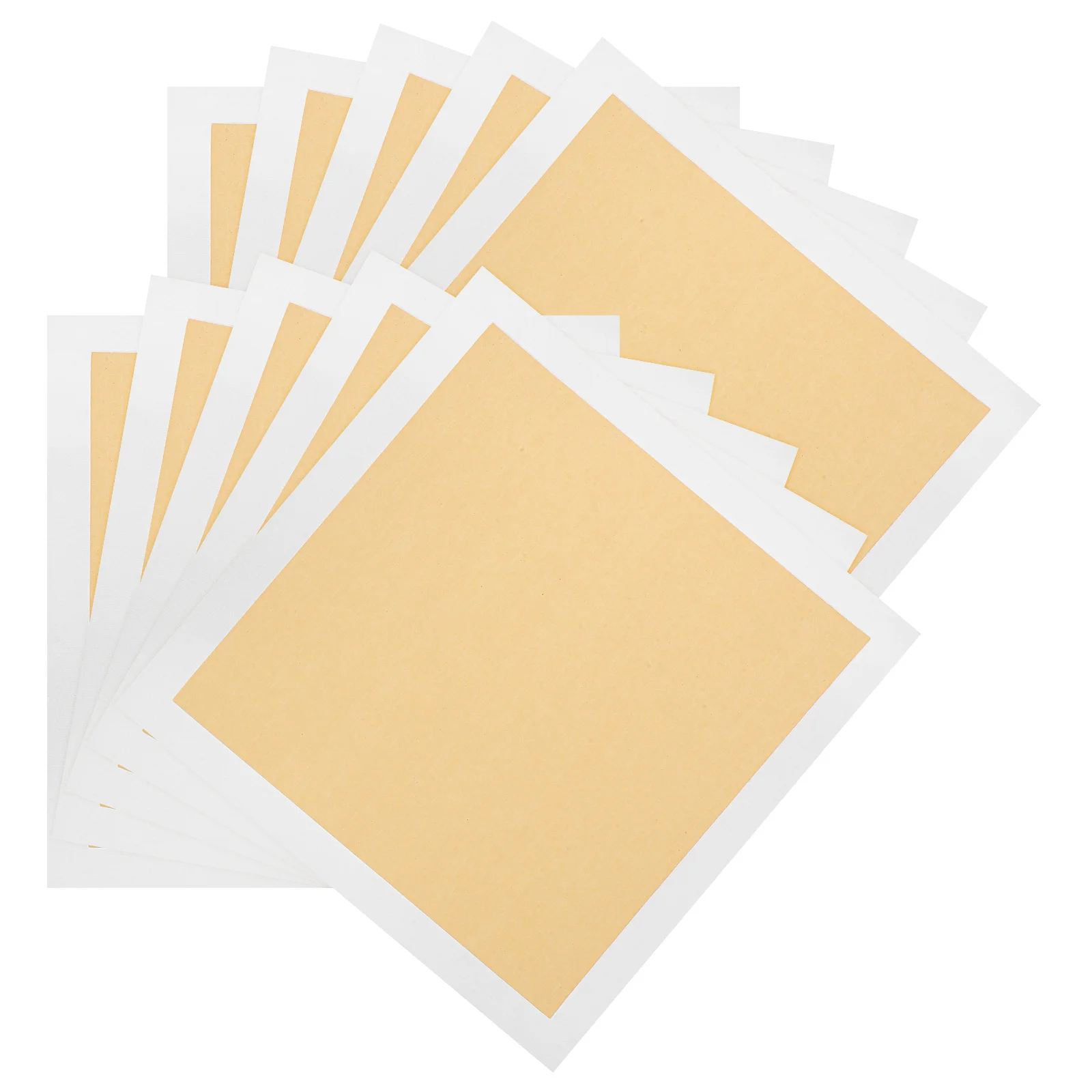 

10pcs Rice Paper Fan Surface 33x33cm Square Vintage Thickened Painting Calligraphy Decorative Craft White