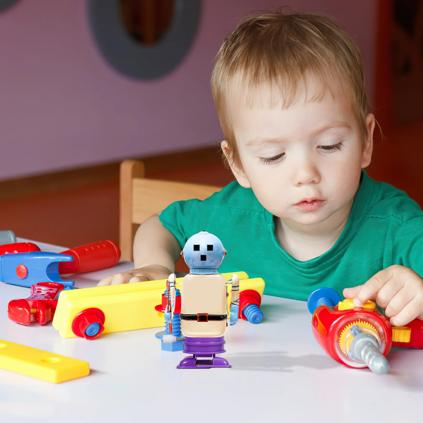 8 قطعة Windup روبوت عقارب الساعة حركة بلاستيكية صغيرة لتقوم بها بنفسك آلية استبدال الإصلاح للمشي بأرجل الطين الحرفية الملحقات #2