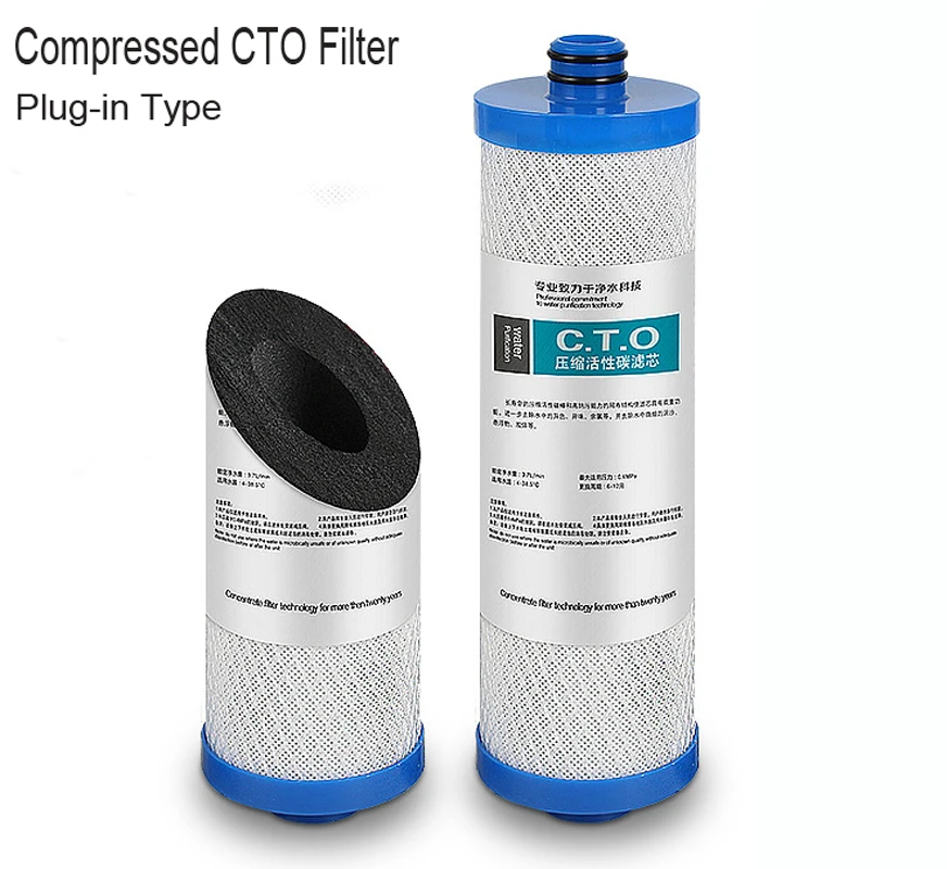 10 "lilin Filter blok karbon aktif plug-in/katrij filter bebas klorin/lilin filter karbon untuk saringan air keran