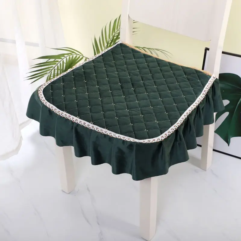 High-end Household Plush Decoration Chair Cushion Living Room Dining Chair Anti-slip Mats Universal Thickened Square Stool Pads