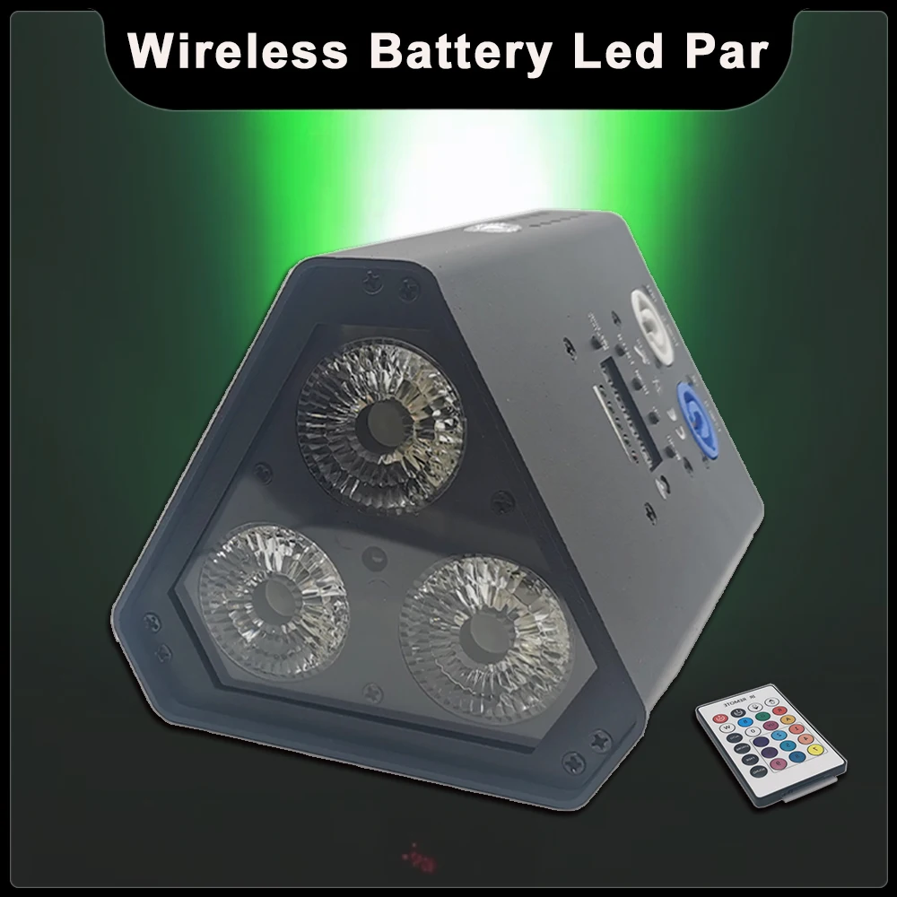 

YUER 3X18W Wireless Battery Led Par RGBWA-UV 6IN1 LED Wash Light With Mobile APP Control DMX512 DJ Disco Party Stage Effect Lamp