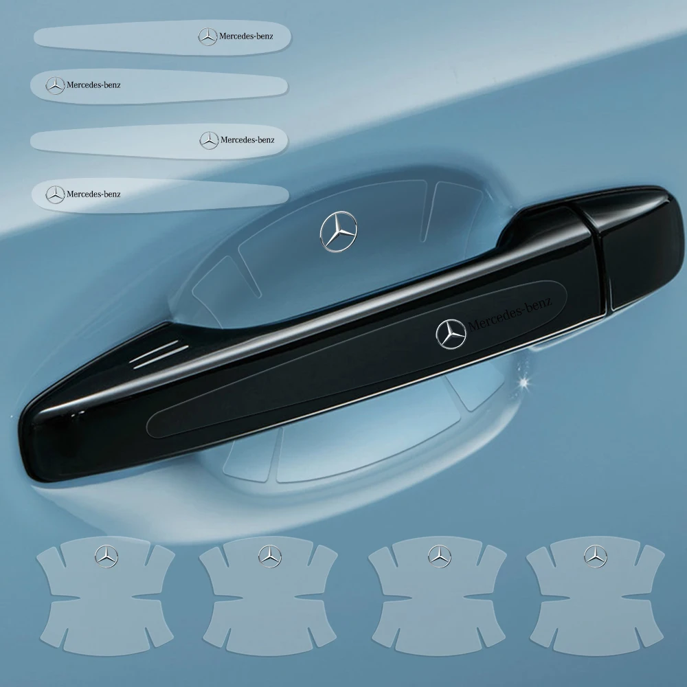 Transparent Car Door Handle Bowl Protector Film Anti-Scratch Sticker For Mercedes Benz  W177 W190 W201 W202 W203 W204 W205 GLS