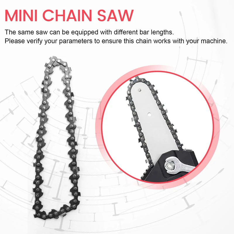 4 Inch 1/4Inch Mini Steel Chainsaw Chain Electric Electric Saw Accessory
