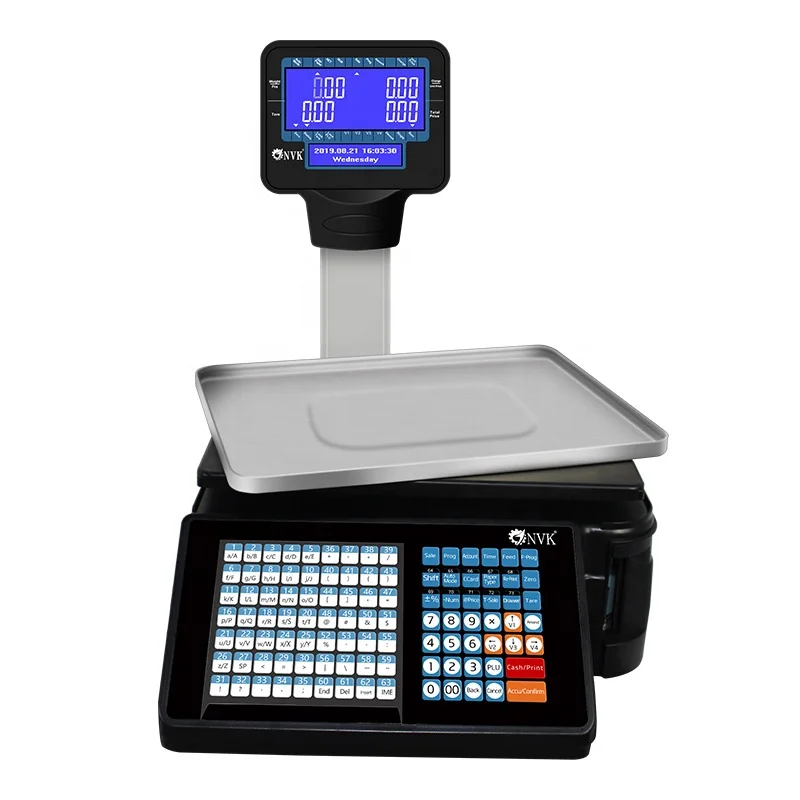 15-30Kg Electronic Barcode Label Weighing Scale Printer Cash Receipt Printing Scale Retail Supermarket Fruit Butcher Shop