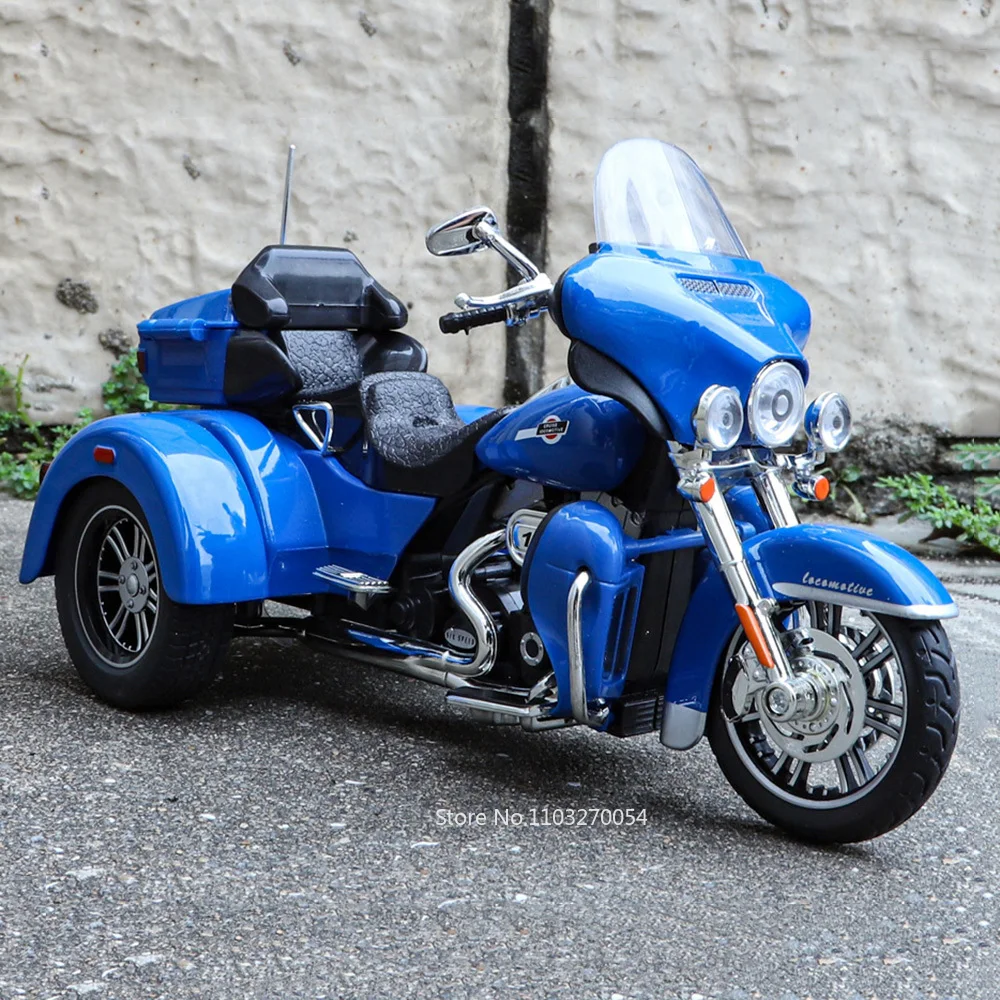 1:9 모터 삼륜차 모델 자동차 장난감 합금 다이캐스트 오토바이 소리와 빛 풀백 충격 흡수 차량 어린이 축제 선물