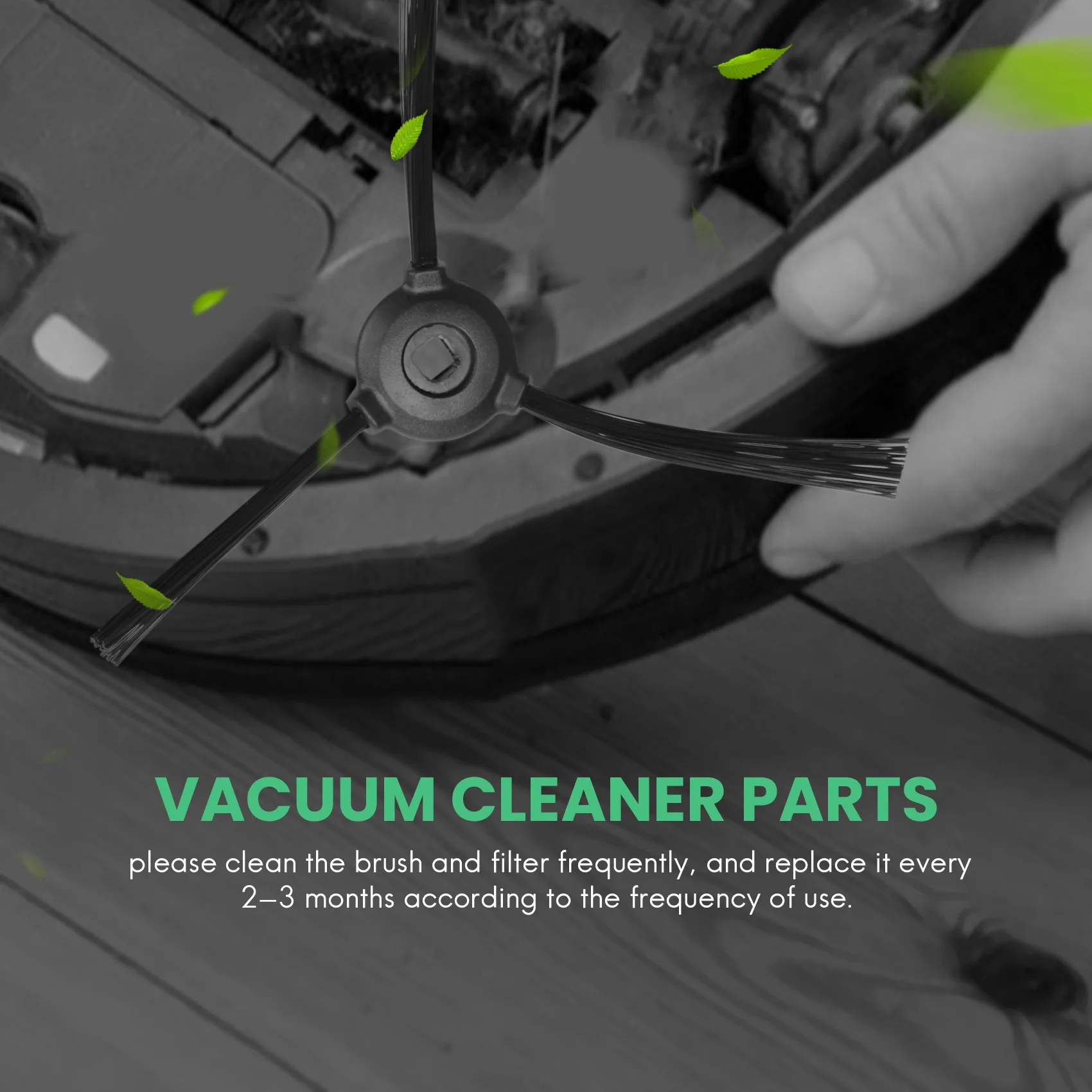 Escovas laterais para peças de reposição m520/m501, 4 filtros hepa laváveis + 4 escovas laterais kit de acessórios para aspiradores de pó robôs