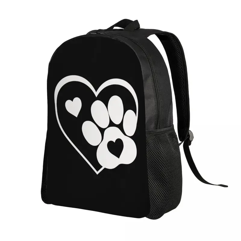 3D Printing Love Paws Backpack for Girls Boys Animal School College Travel Bags Men Women Bookbag Fits 15 Inch Laptop