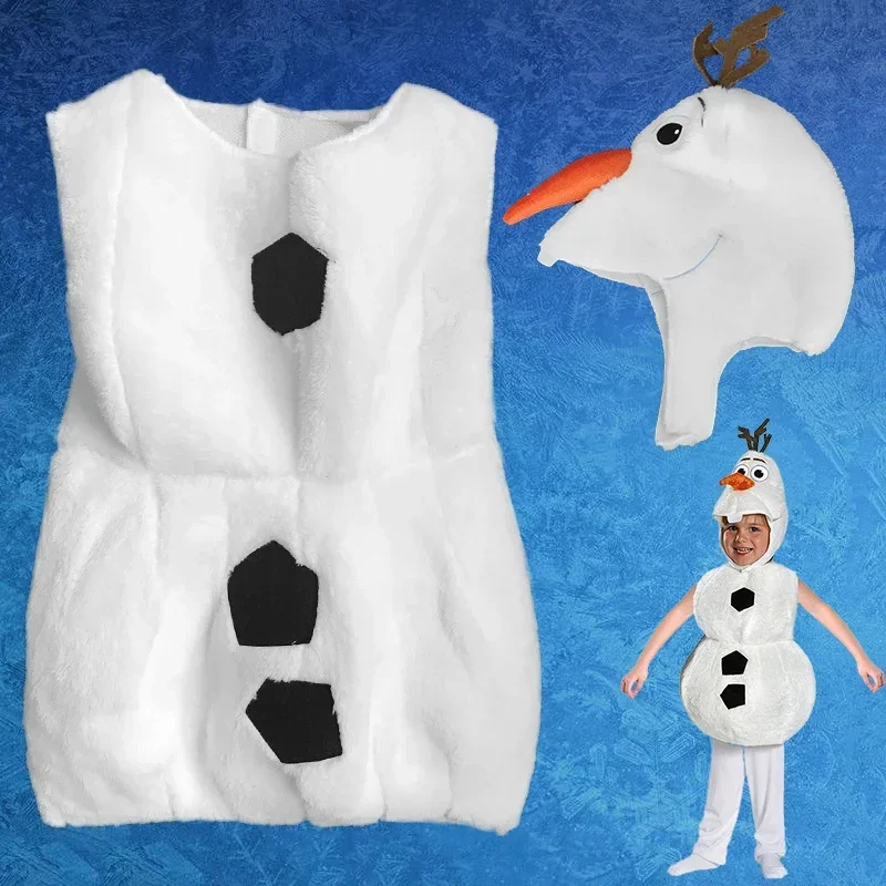 SUPER Funny Infant Child Olaf Deluxe Halloween Costume (3-9Years) 3Pcs 1Set CMM