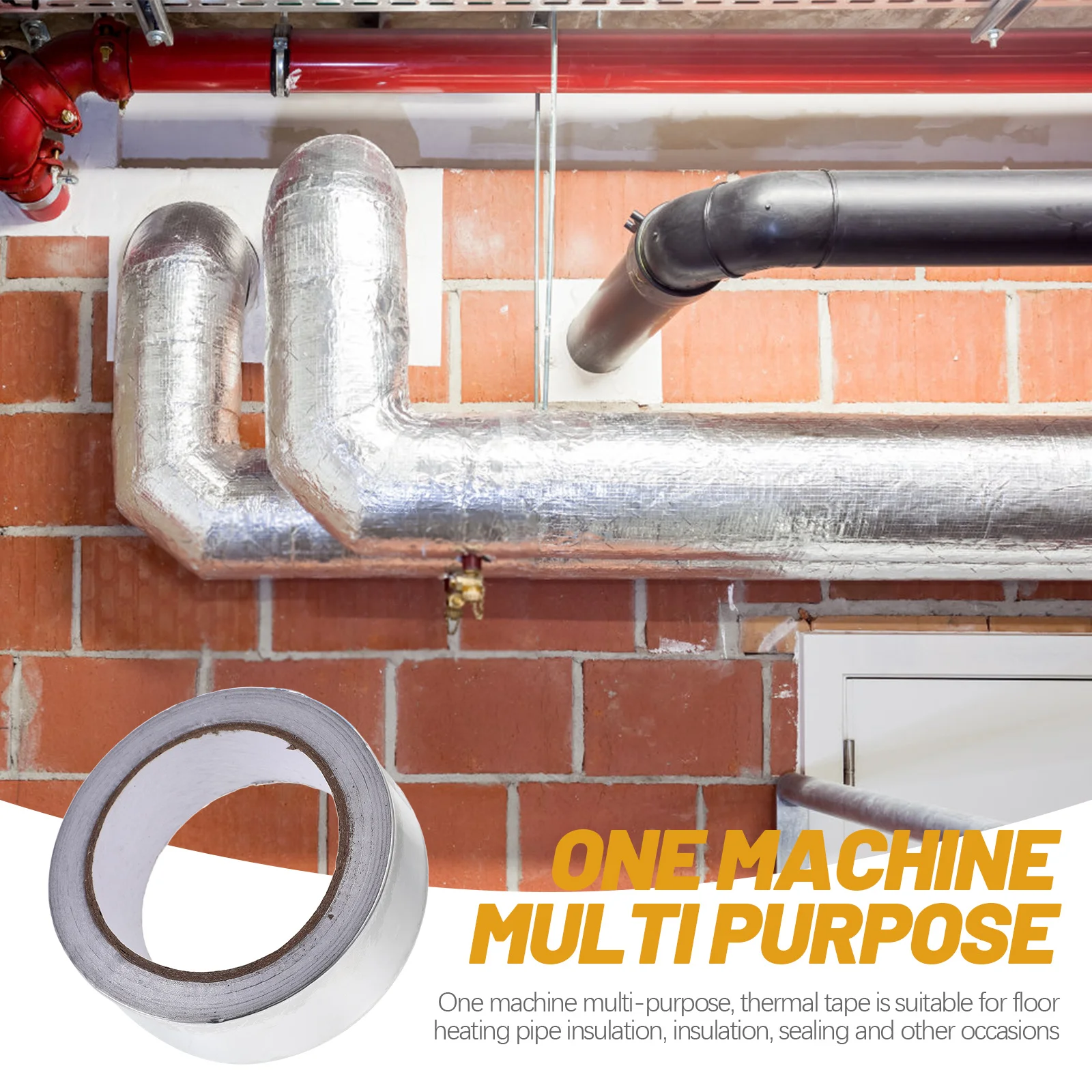 

20M Aluminum Foil Tape Conductive Adhesive Waterproof Heat Insulation Shielding Repair Thermal Foil Tapes For Duct Pipe Wiring