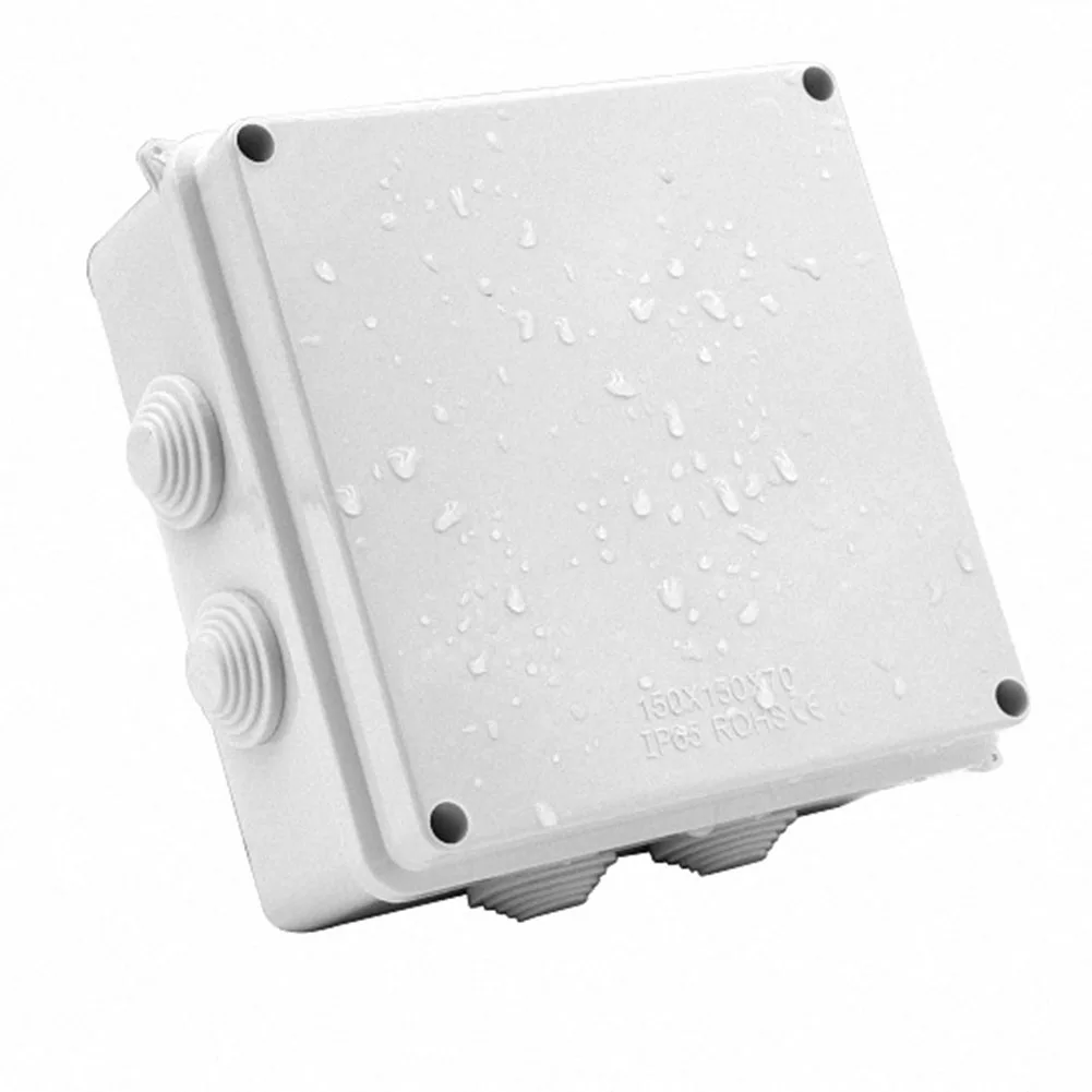 Waterproof Case Junction Box Anti-static White 85x85x50mm Water Proof 1pcs Home Improvement Solar Energy Accessory