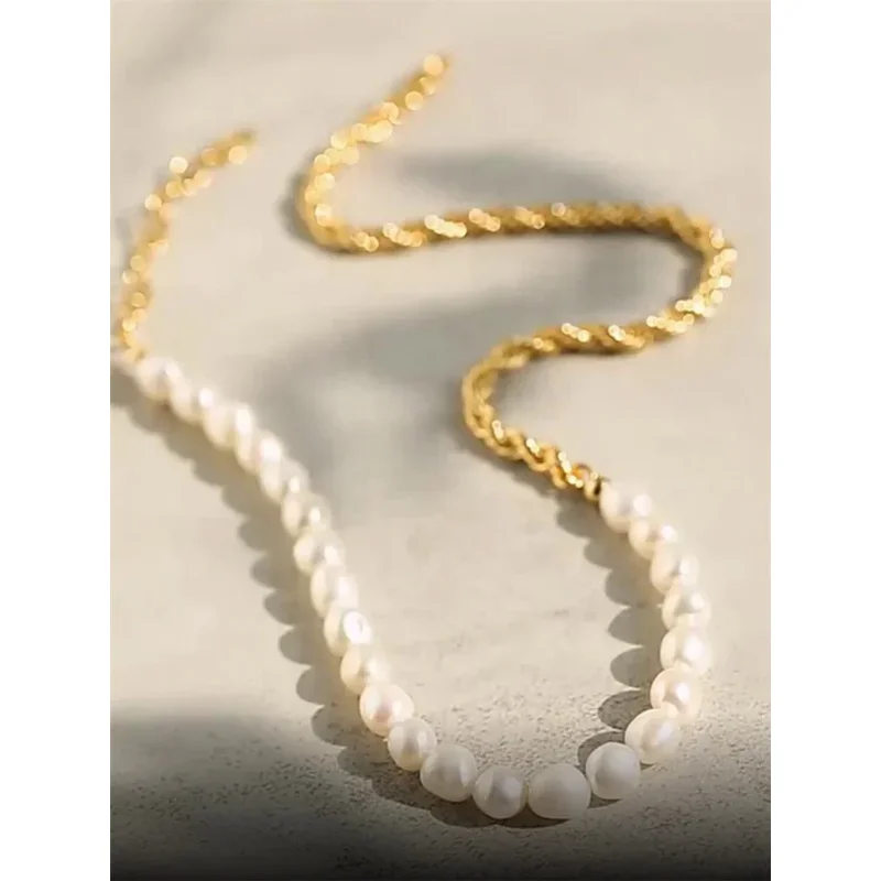 Collier de perles d'eau douce naturelles pour femmes, ULtorsadée, bijoux de clavicule JOSpliced, laiton de haute qualité, fête de luxe