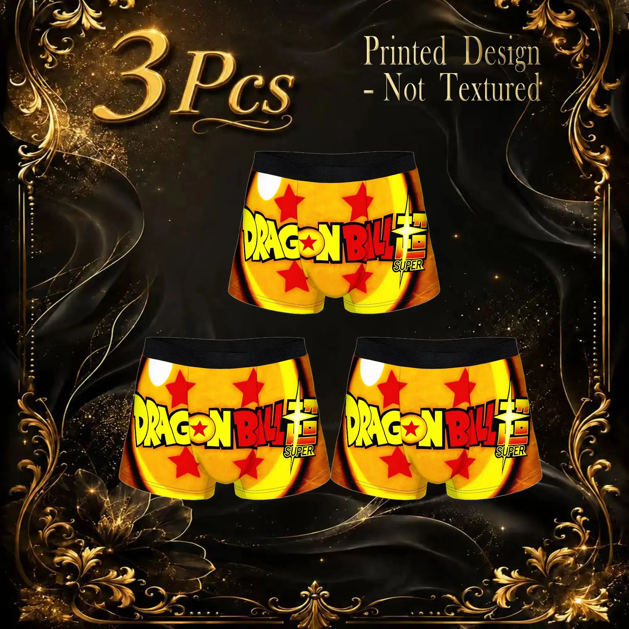 3Pcs Dragon Ball Z boxers  Underpants Breathbale Panties Men's Underwear Comfortable Shorts Boxer Briefs