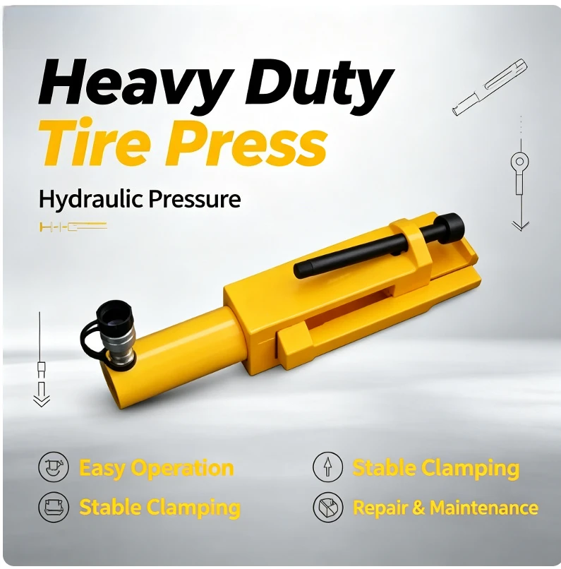 Heavy‑Duty Hydraulic OTR Tire Bead Breaker 10000PSI for 25‑51 Inch 5‑Piece Rims Earthmover Tire Repair Workshop Service Tool
