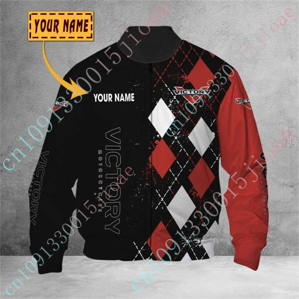 

Victory Jackets For Men's Clothing Techwear Baseball Uniform Thick Coat Harajuku Parkas Windbreaker Bomber Jacket Custom Logo