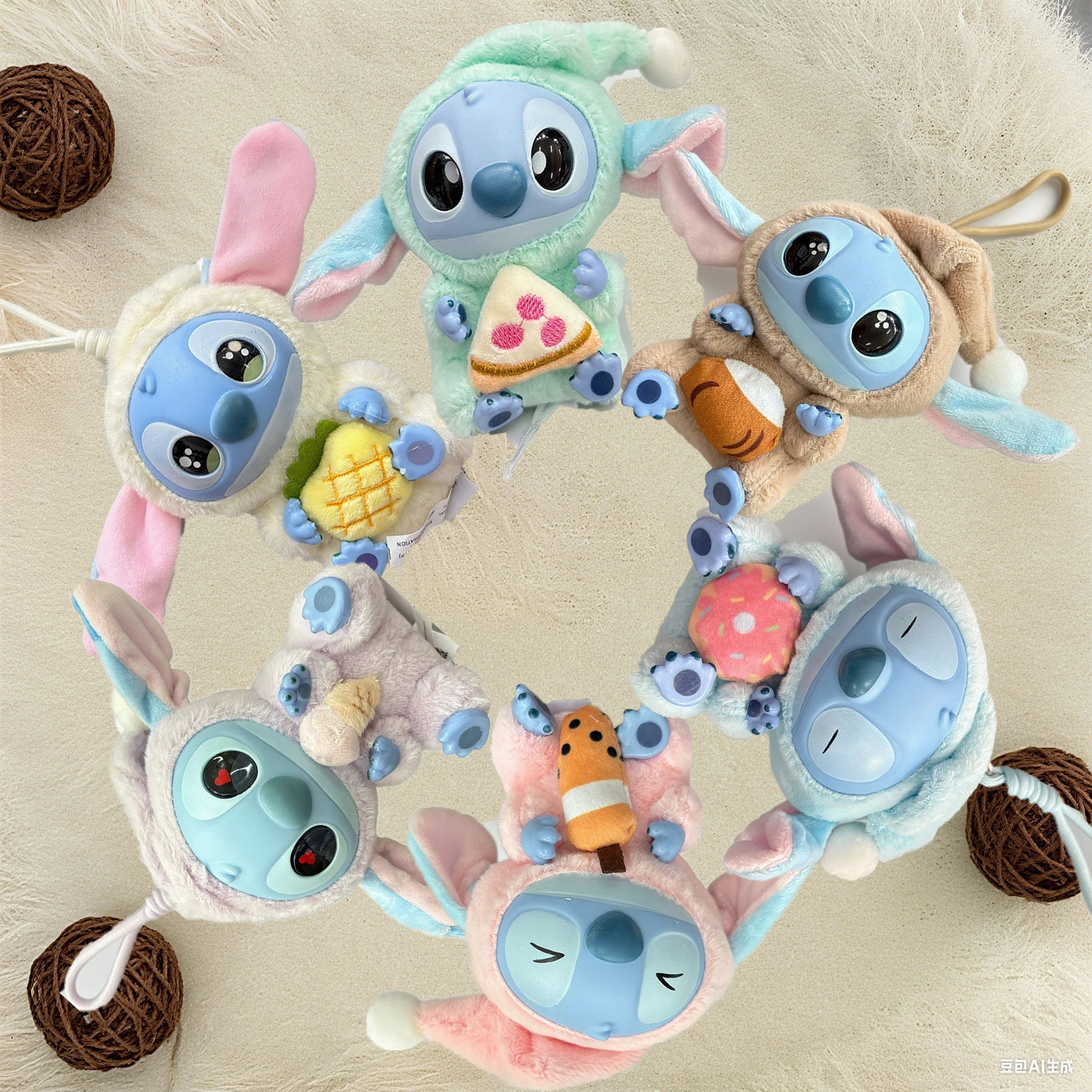 ตุ๊กตาไวนิลลิโล่แอนด์สติทช์ จี้ห้อยกระเป๋า ดิสนีย์ บลายด์บ็อกซ์ สติทช์ชุดนอน จี้ห้อยน่ารัก ของตกแต่งบ้าน ของขวัญวันเกิดสำหรับเด็กผู้หญิง