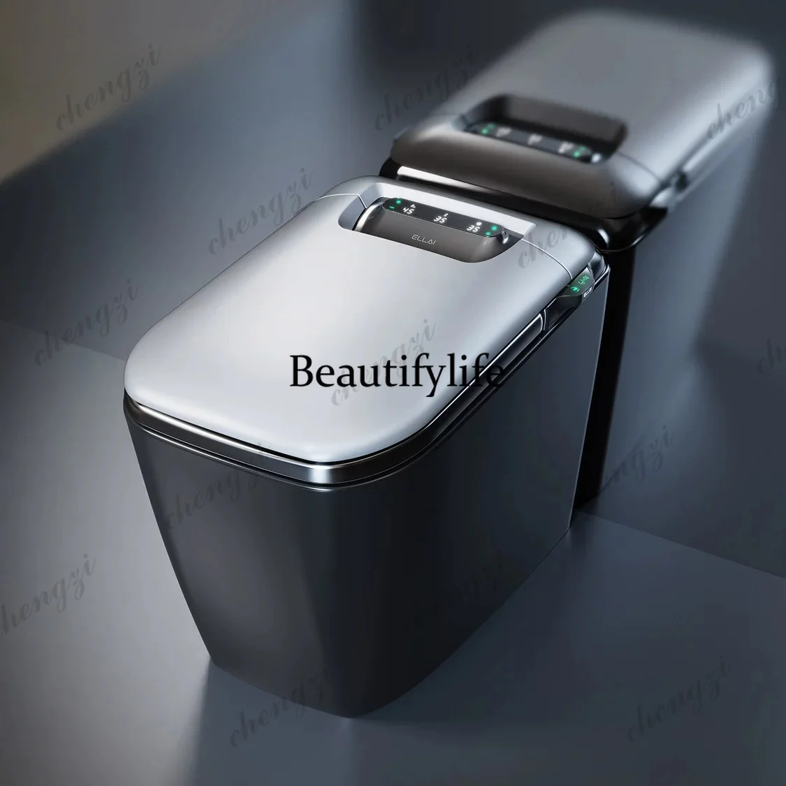 

Floor-to-ceiling smart toilet foot-feeling automatic switch cover, household integrated toilet