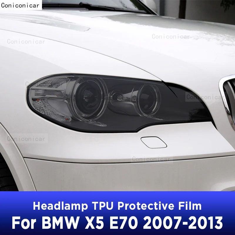 

2 шт., автомобильные наклейки для передних фар BMW X5 X5M E70 2006-2013