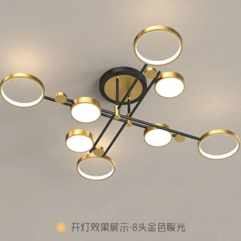 

Modern LED Chandelier Lighting For Living Room Bedroom New Lamp Gold Frame Aluminum Drop shipping Indoor Fixture Light Lustres