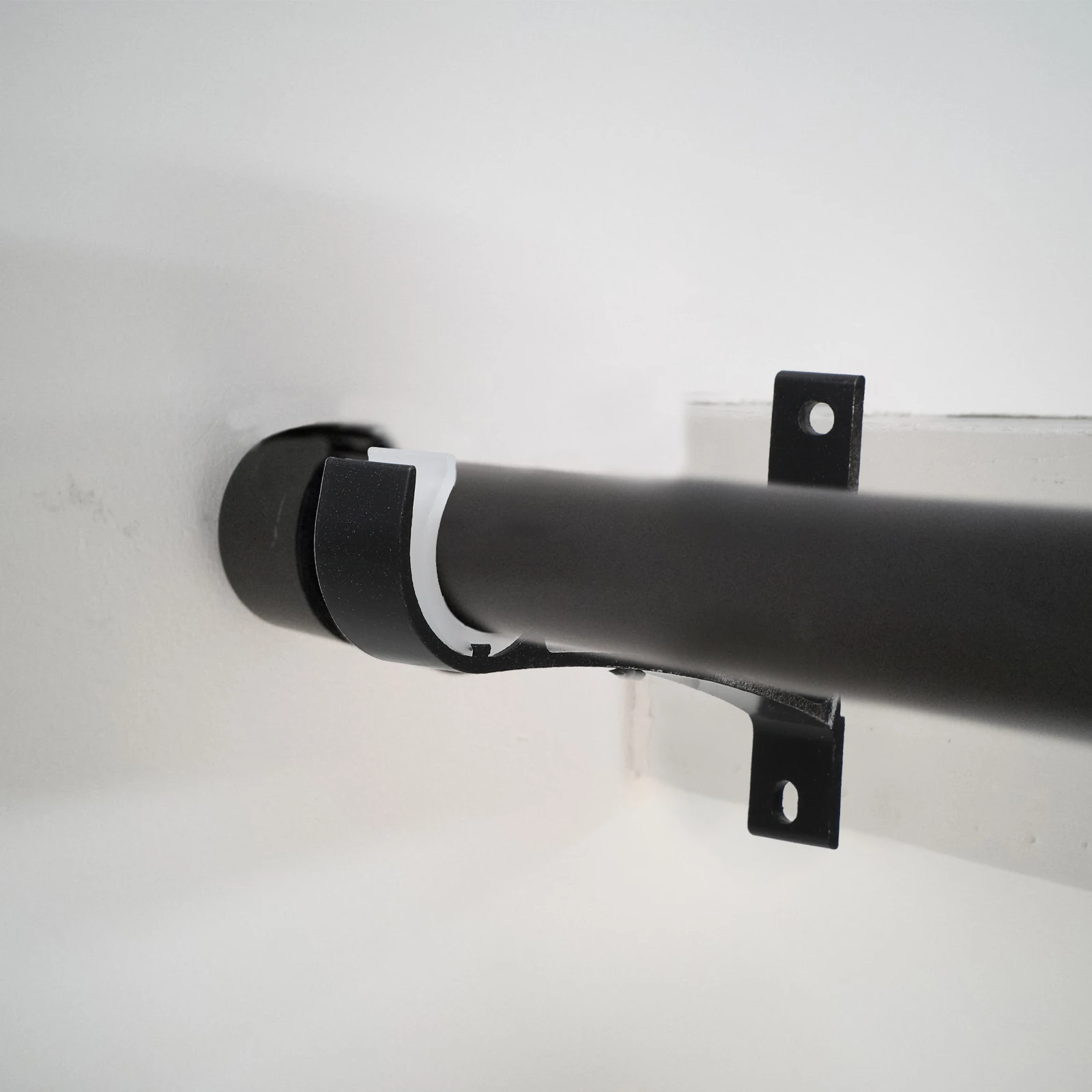 

1 Set Sturdy Aluminum Alloy Plastic Curtain Rod Brackets Supports Base Racks Fixing Accessories Easy Install Home Office