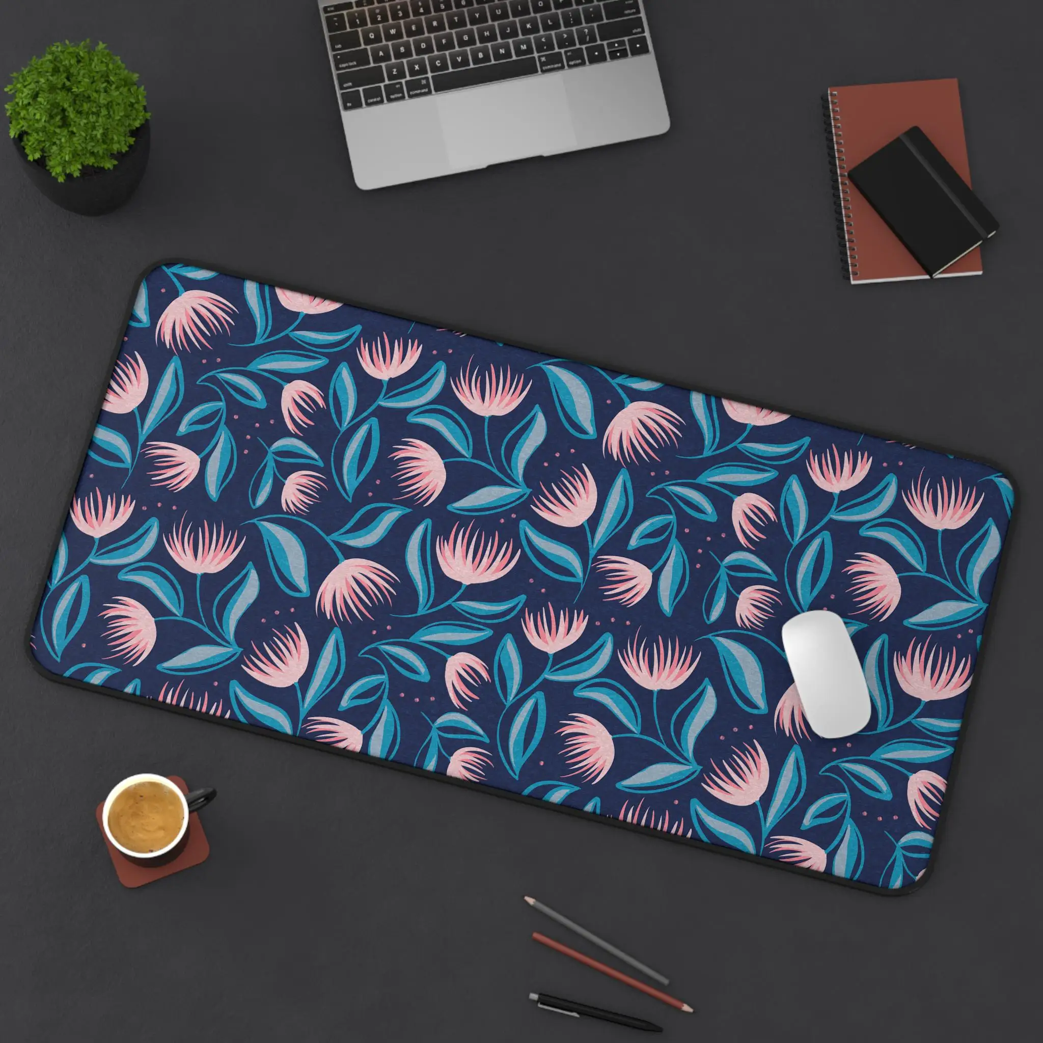 Elegant Bohemian-style Desk Mat, Office Decoration, Workspace Accessory, Home Office, Unique Gift for Her, Modern Desk Mats