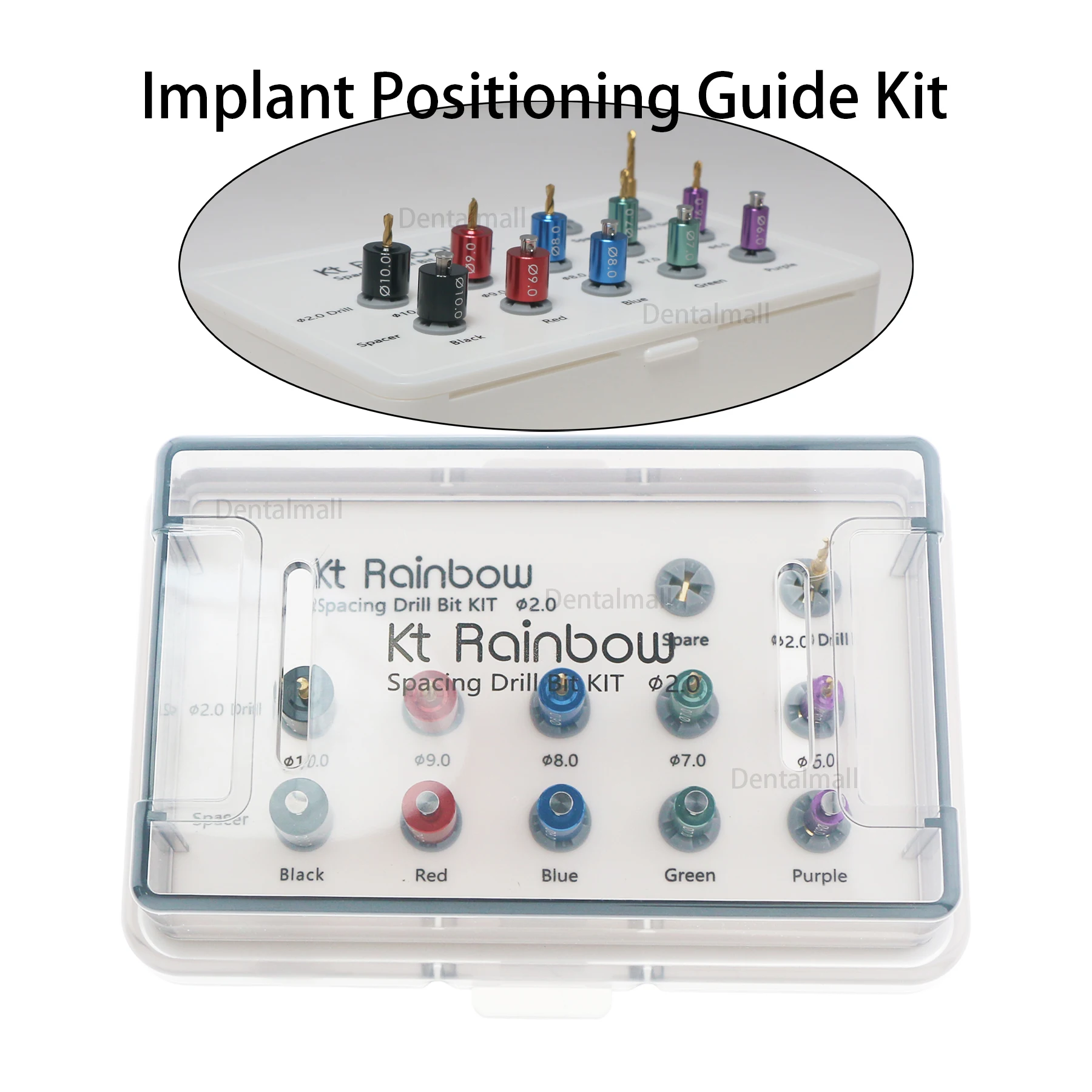 Drill Positioning Guide Kit Dental Space Drills Pilot Pins Spacing Implant Position Measure the Space Between Adjacent Teeth