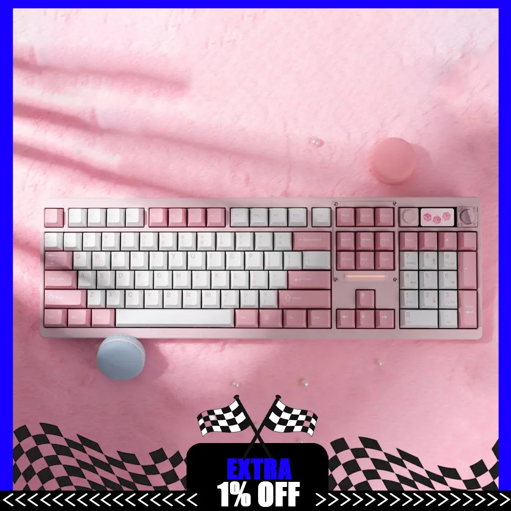 

NDNH ND104 Беспроводная механическая клавиатура Трехрежимная клавиатура Клавиатура из алюминиевого сплава с возможностью горячей замены и экраном Аксессуар для ПК Win/Mac