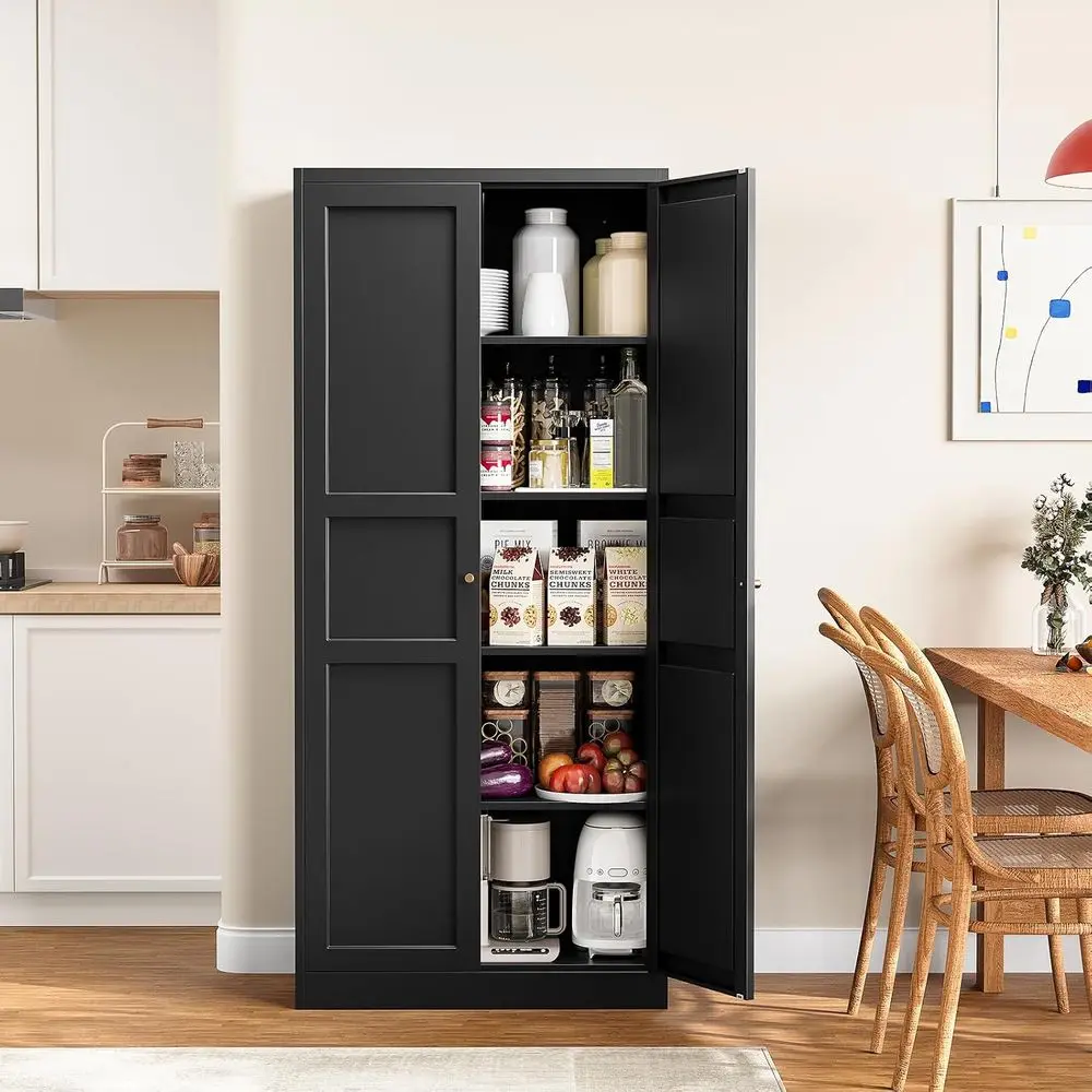 Metal Storage Cabinet with 2 Doand 5 Adjustable Shelves - 71