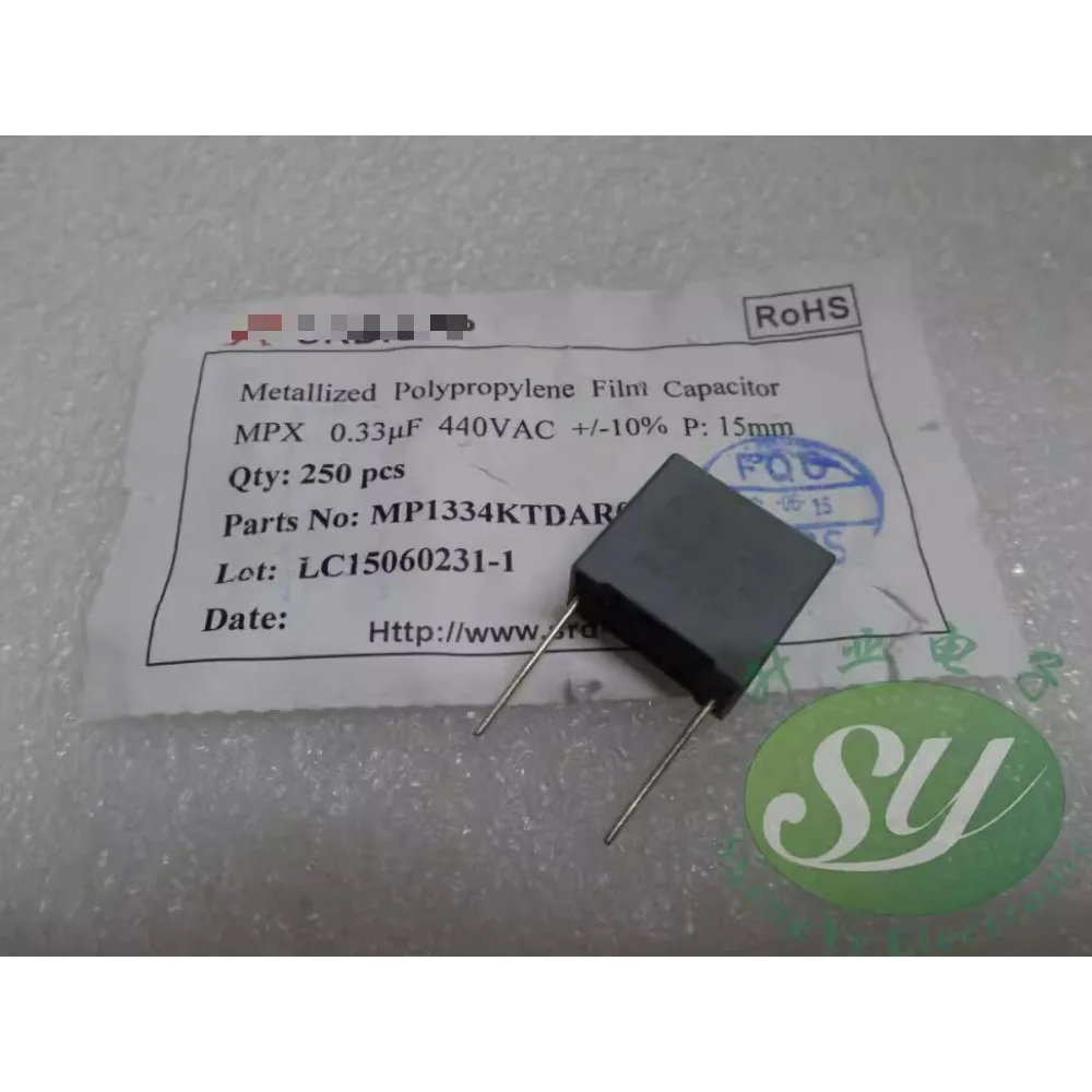 

10PCS MKP 0.33uf/440vAC 330nf u33 334 brand new 15mm film capacitor