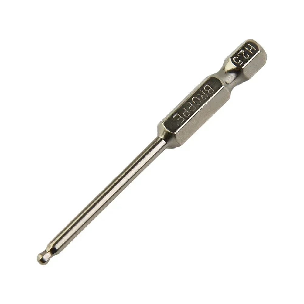 65mm Ball End Hex Screwdriver Bit Magnetic Ball End Hexagon Head Screwdriver Bits Screw Driver Bit Hand Tool H2.5 H3 H4 H5 H6 H8