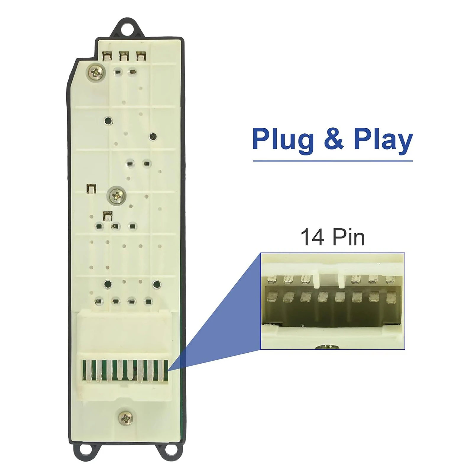 LHD para Toyota Land Cruiser Camry 1991-1995 interruptor de ventanilla eléctrica del lado del conductor delantero Compatible con 84820-33060 84820-32150